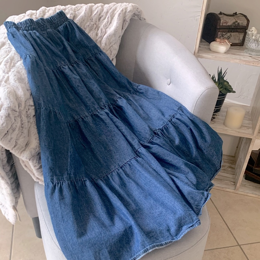 Denim Maxi Skirt
